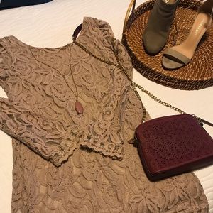 American Rag scoop back blush cocktail dress